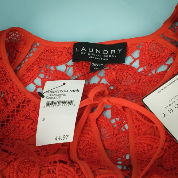 Laundry By Shelli Segal S Lace Sleeveless Top NWT - Picture 4 of 6